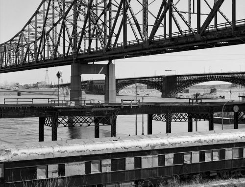 Martin Luther King and Eads Bridges, Laclede’s Landing, Flood of 1985